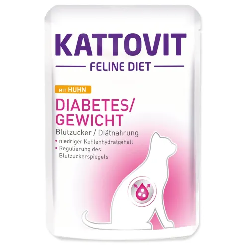 Kapsička Kattovit Diabetes/Gewicht kura 85g