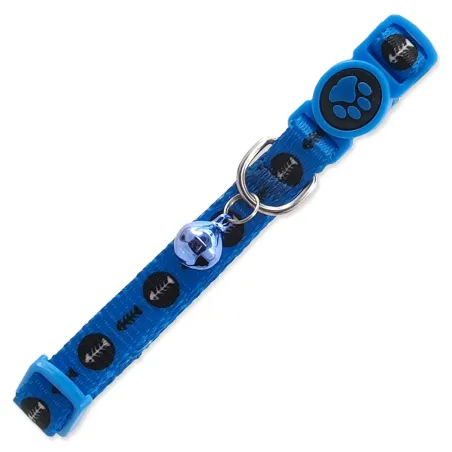 Obojok Active Cat nylon XS halacska kék 1x19-31cm