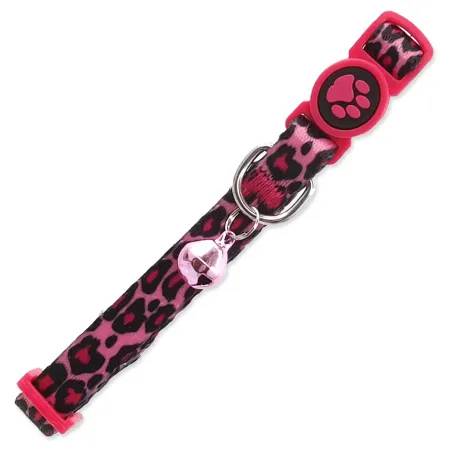 Obojok Active Cat nylon XS leopard ružový 1x19-31cm