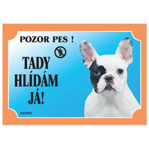 Tabuľka Dafiko francúzsky buldog svetlý