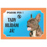 Dafiko francia bulldog tábla sötét