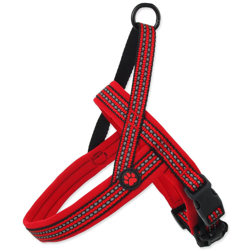 Active Dog Neoprene hám S/M piros 2x52-60cm