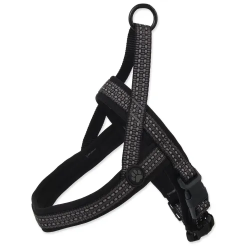 Postroj Active Dog Neoprene S/M šedý 2x52-60cm