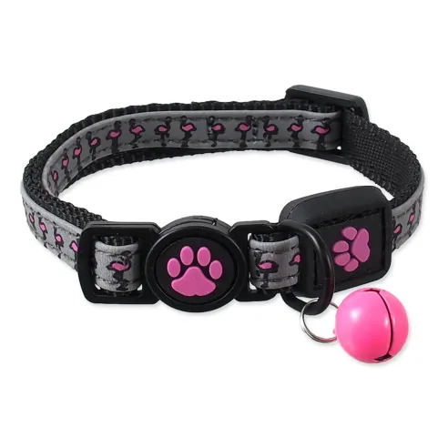 Obojok Active Cat Reflective XS ružový 1x19-31cm