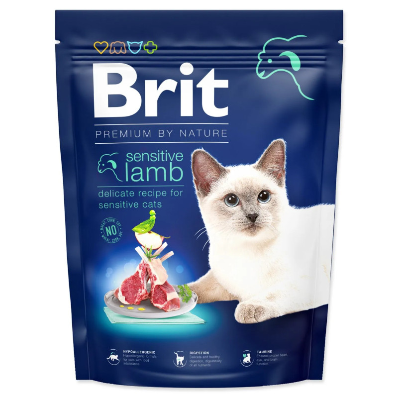 Brit Premium by Nature Cat sensitive Lamb 300g macskaeledel