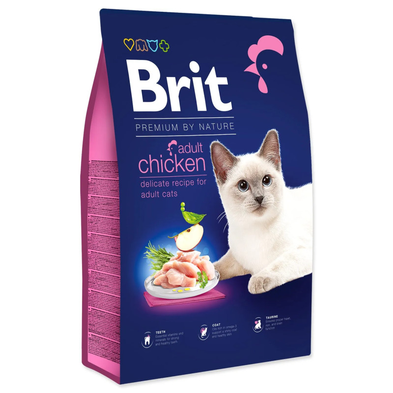 Brit Premium by Nature Cat Adult Chicken 8kg macskaeledel