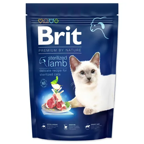 Krmivo Brit Premium by Nature Cat Sterilized Lamb 1,5kg