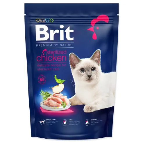 Krmivo Brit Premium by Nature Cat Sterilized Chicken 800g