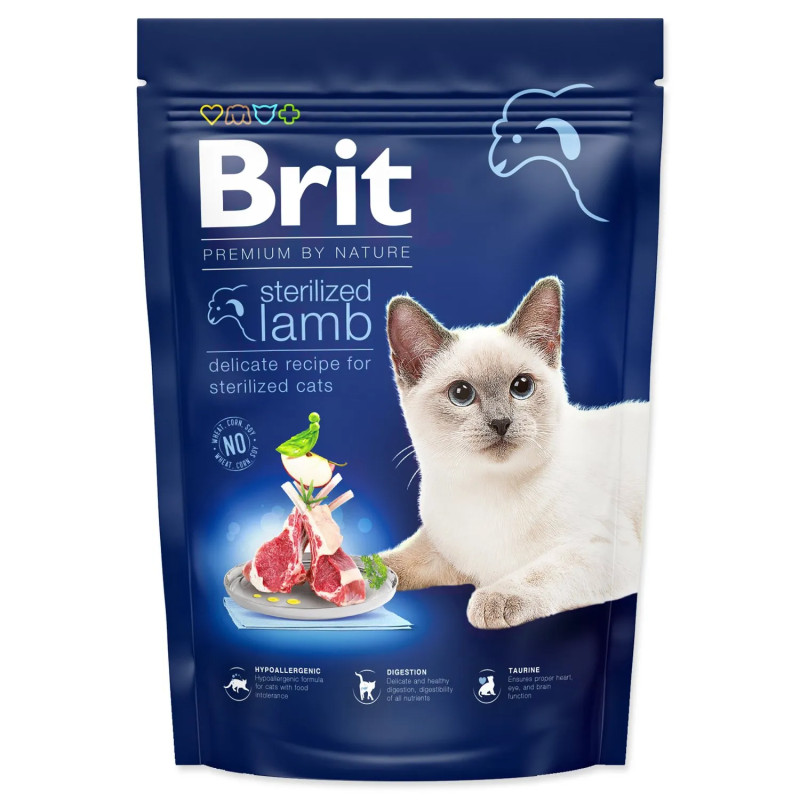 Brit Premium by Nature Cat Sterilized Lamb 800g macskaeledel