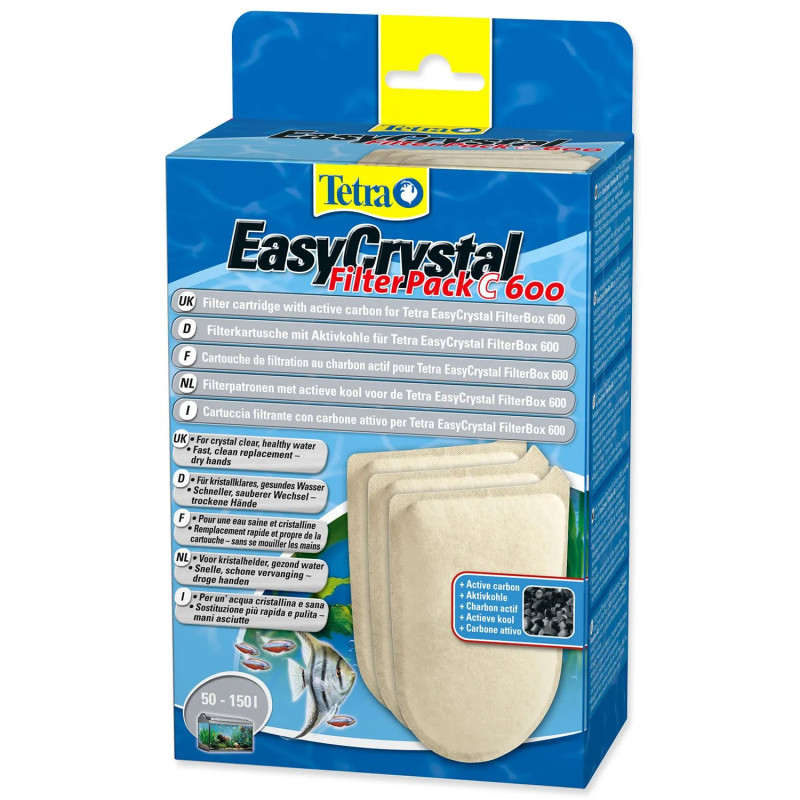 Tetra Easy Crystal aktív szén utántöltő 600