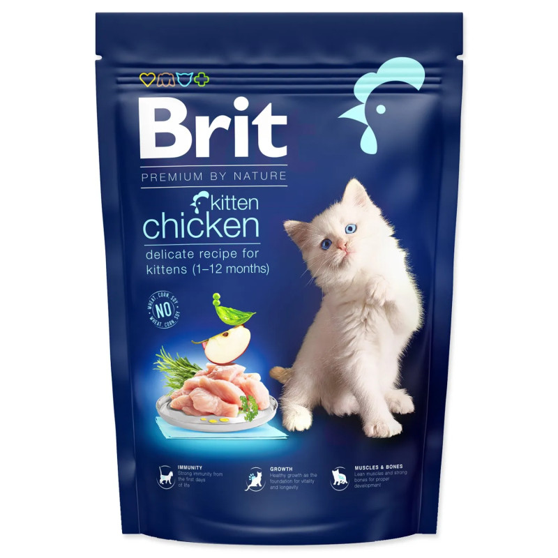 Brit Premium by Nature Cat Kitten Chicken 800g macskaeledel