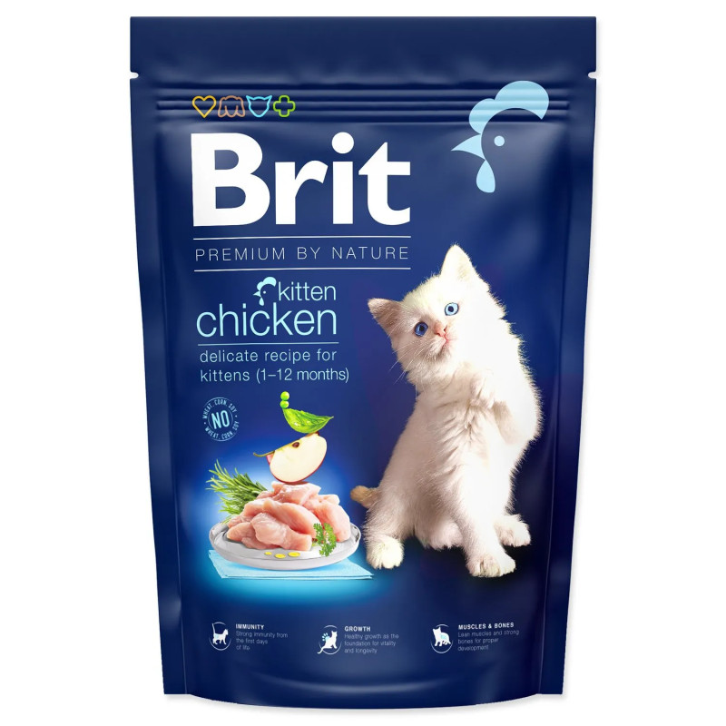 Brit Premium by Nature Cat Kitten Chicken 1,5kg macskaeledel