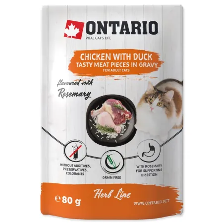 Ontario tasakos eledel csirke és kacsa szószban 80g