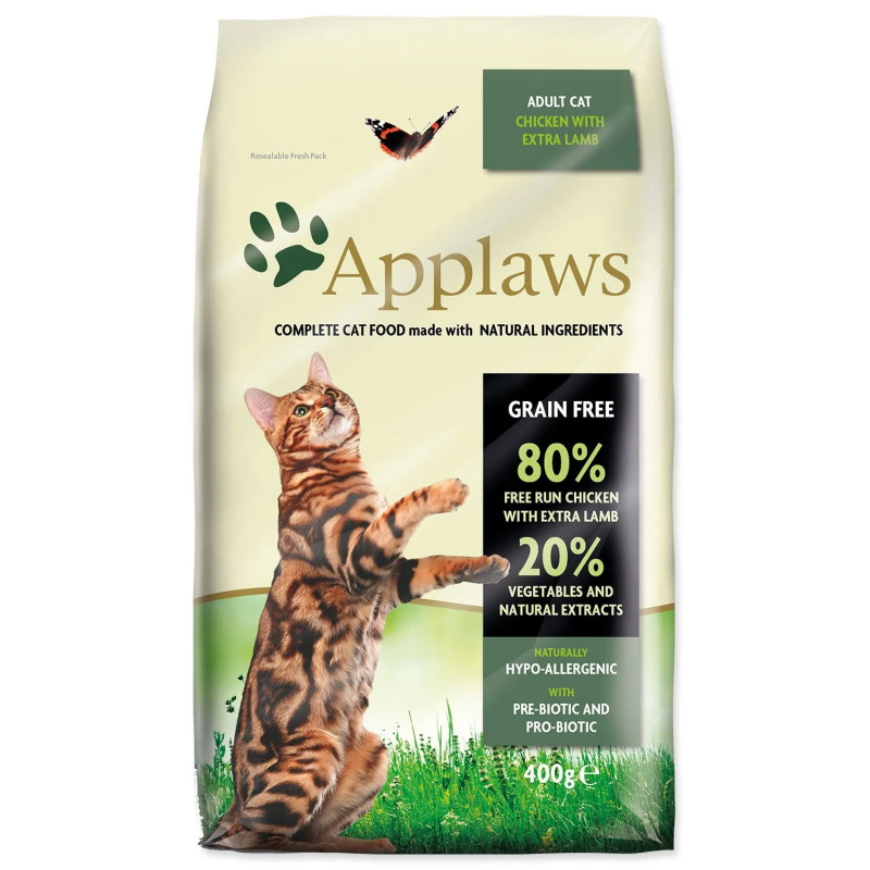 Applaws száraztáp macskáknak csirkehússal és báránnyal 400g
