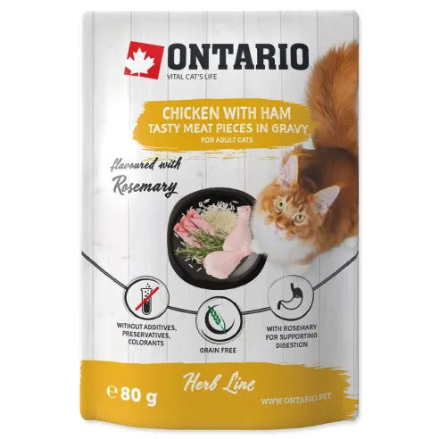 Ontario tasakos csirke sonkával szószban 80g