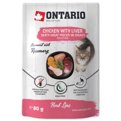 Ontario Kitten tasak csirke májjal szószban 80g