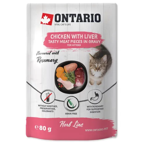 Ontario Kitten tasak csirke májjal szószban 80g