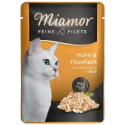Miamor Feine Filets Adult csirkés és tonhalas alutasak zselében 100g