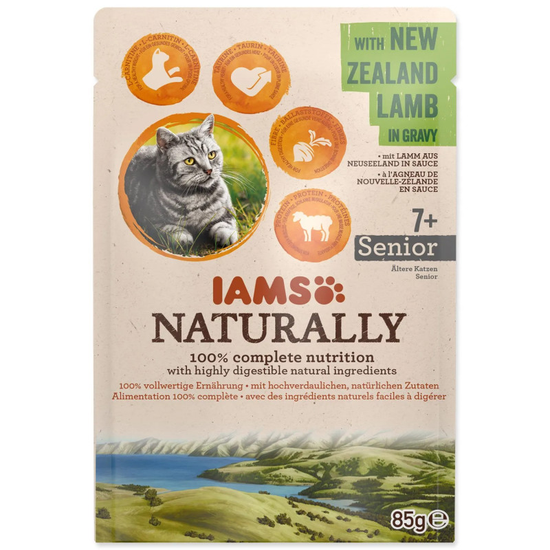 IAMS Naturally Senior tasakos eledel bárány mártásban 85g