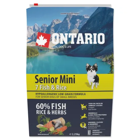 Krmivo Ontario Senior Mini Fish & Rice 2,25kg