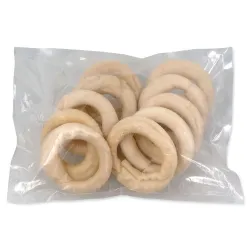 Rasco finomság fehér bivalybőr karika 8,9cm 10db