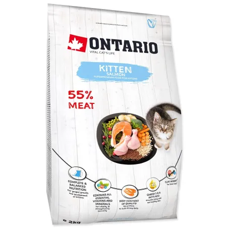 Ontario Kitten Salmon 2kg macskaeledel