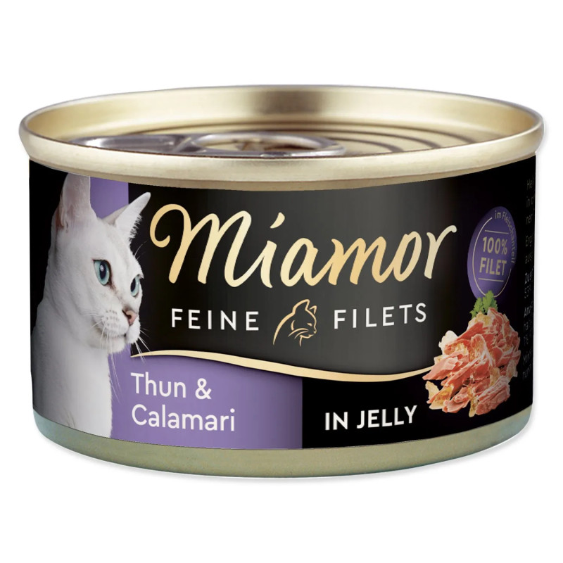 Miamor Feine Filets Adult tonhal tintahallal zselében 100g konzerv