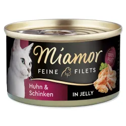 Miamor Feine Filets Adult csirke sonkával zselében 100g konzerv