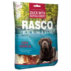 Rasco Premium jutalomfalat bivalybőrrel és kacsahússal, csomók 5cm 230g