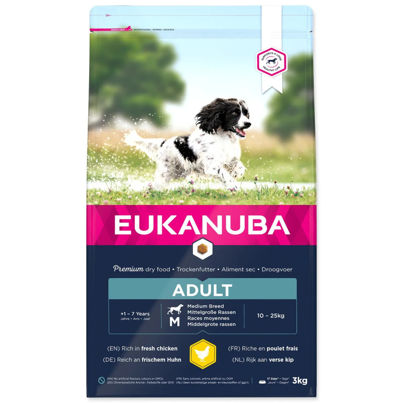 EUKANUBA Adult Medium 3kg kutyatáp
