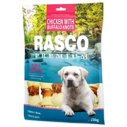 Rasco Premium finomság bivalybőr csirkehússal bevonva, csomók 6cm 230g