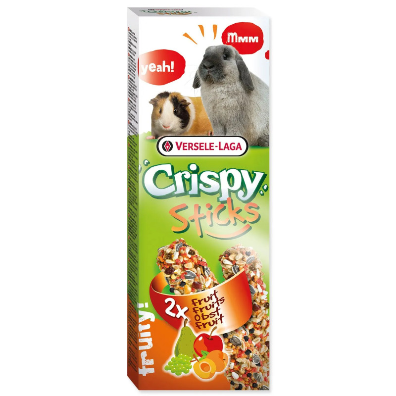 Versele-Laga Crispy rágcsálnivaló nyulaknak és tengerimalacoknak, gyümölcsös, 110g 2db