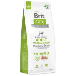 Brit Care Dog Sustainable Adult Medium Breed Chicken & Insect 12kg kutyatáp