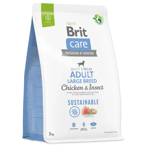 Krmivo Brit Care Dog Sustainable Adult Large Breed Chicken & Insect 3kg