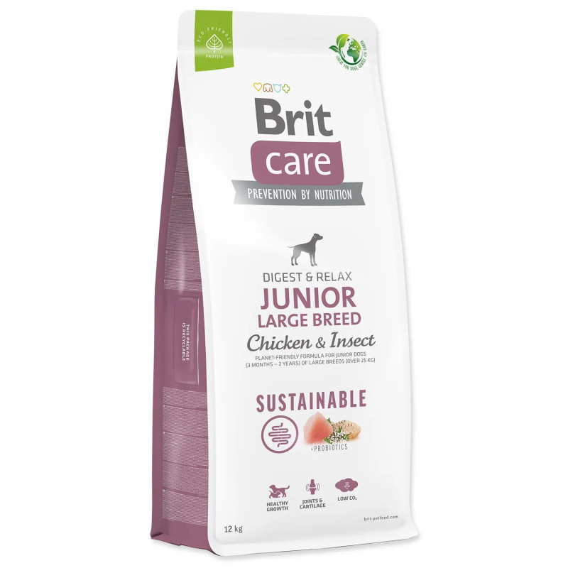 Brit Care Dog Sustainable Junior Large Breed Chicken & Insect 12 kg kutyatáp