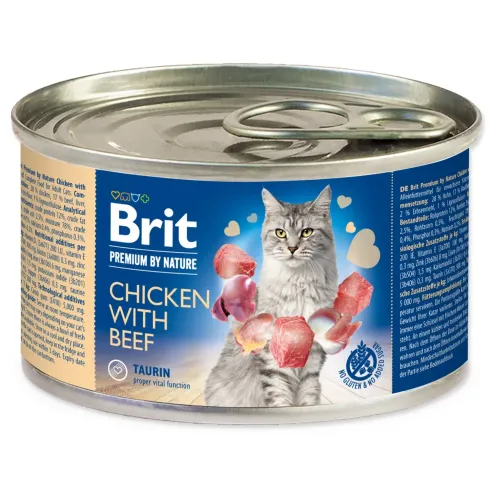 Brit Premium by Nature konzerv csirke és marha 200g