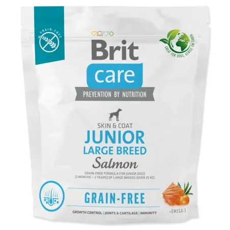 Krmivo Brit Care Dog Grain-free Junior Large Breed Salmon 1kg