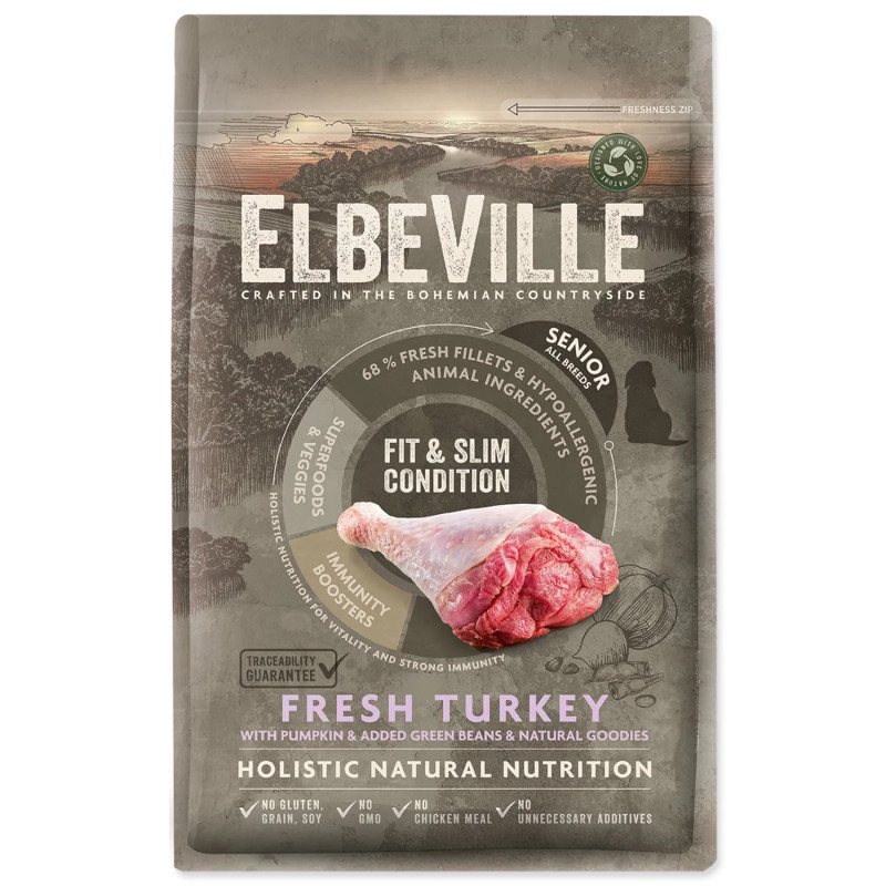 ELBEVILLE Senior All Breeds Fit and Slim Condition Friss Pulyka 4kg