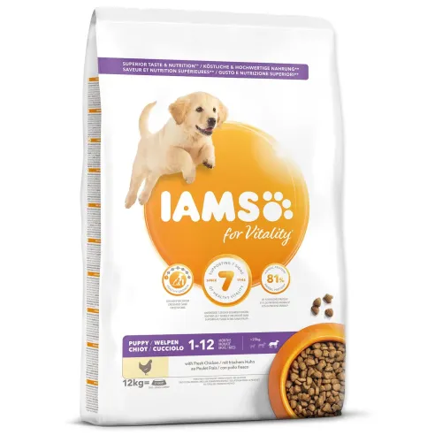 Krmivo IAMS Dog Puppy Large Chicken 12kg