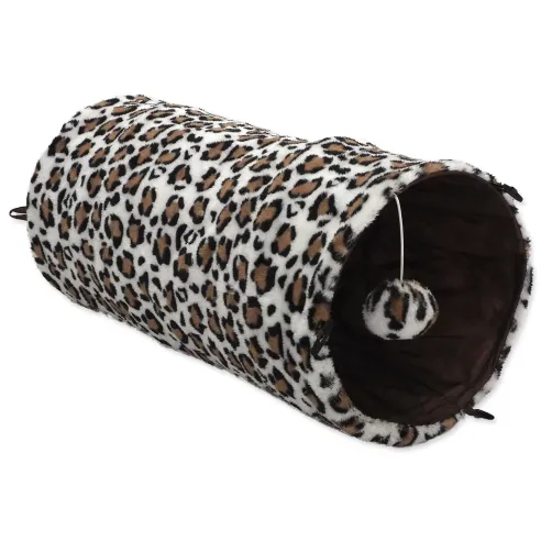 Magic Cat zizegő plüss macskaalagút, leopárd mintás 50x24cm