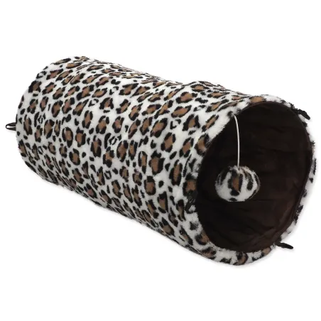 Magic Cat zizegő plüss macskaalagút, leopárd mintás 50x24cm