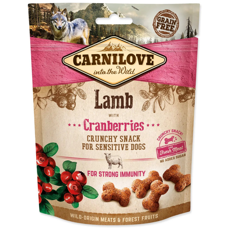 Carnilove Dog Crunchy Snack jutalomfalat bárány áfonyával 200g