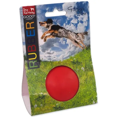 Dog Fantasy gumilabda dobálós piros 6cm
