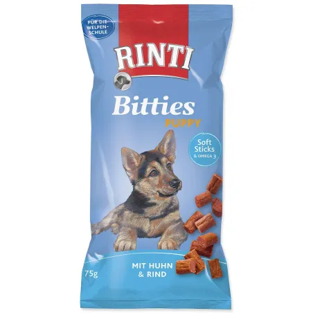 Pochúťka Rinti Bitties Puppy kura a hovädzie 75g