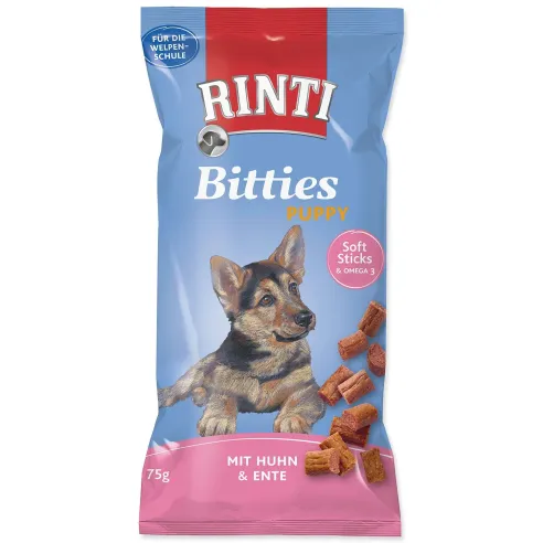 Pochúťka Rinti Bitties Puppy kura a kačka 75g