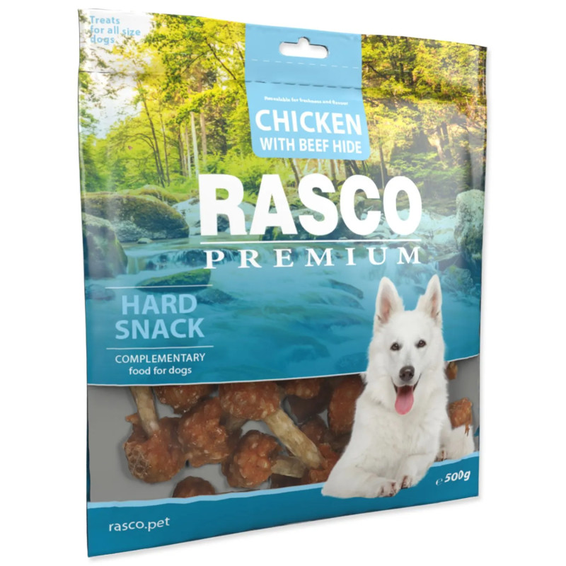 Rasco Premium finomság bivajbőrből, csirkehússal bevonva, pálcikák 500g