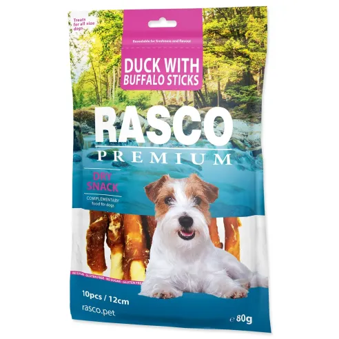 Rasco Premium finomság bivalybőr kacsahússal bevonva, rudak 80g