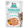 Brit Care Cat Sterilized alutasak pulyka, filék szószban 85g
