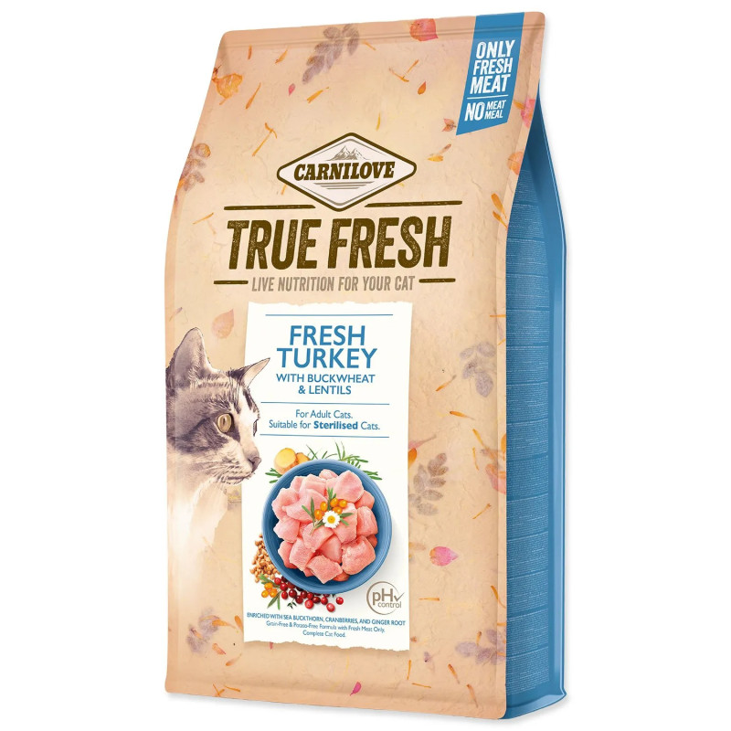 Carnilove Cat True Fresh Turkey 4,8 kg macskaeledel