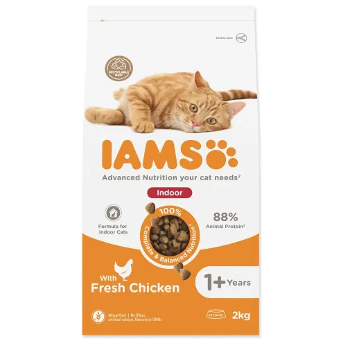 IAMS Cat Adult/Senior Indoor Chicken 2kg macskaeledel